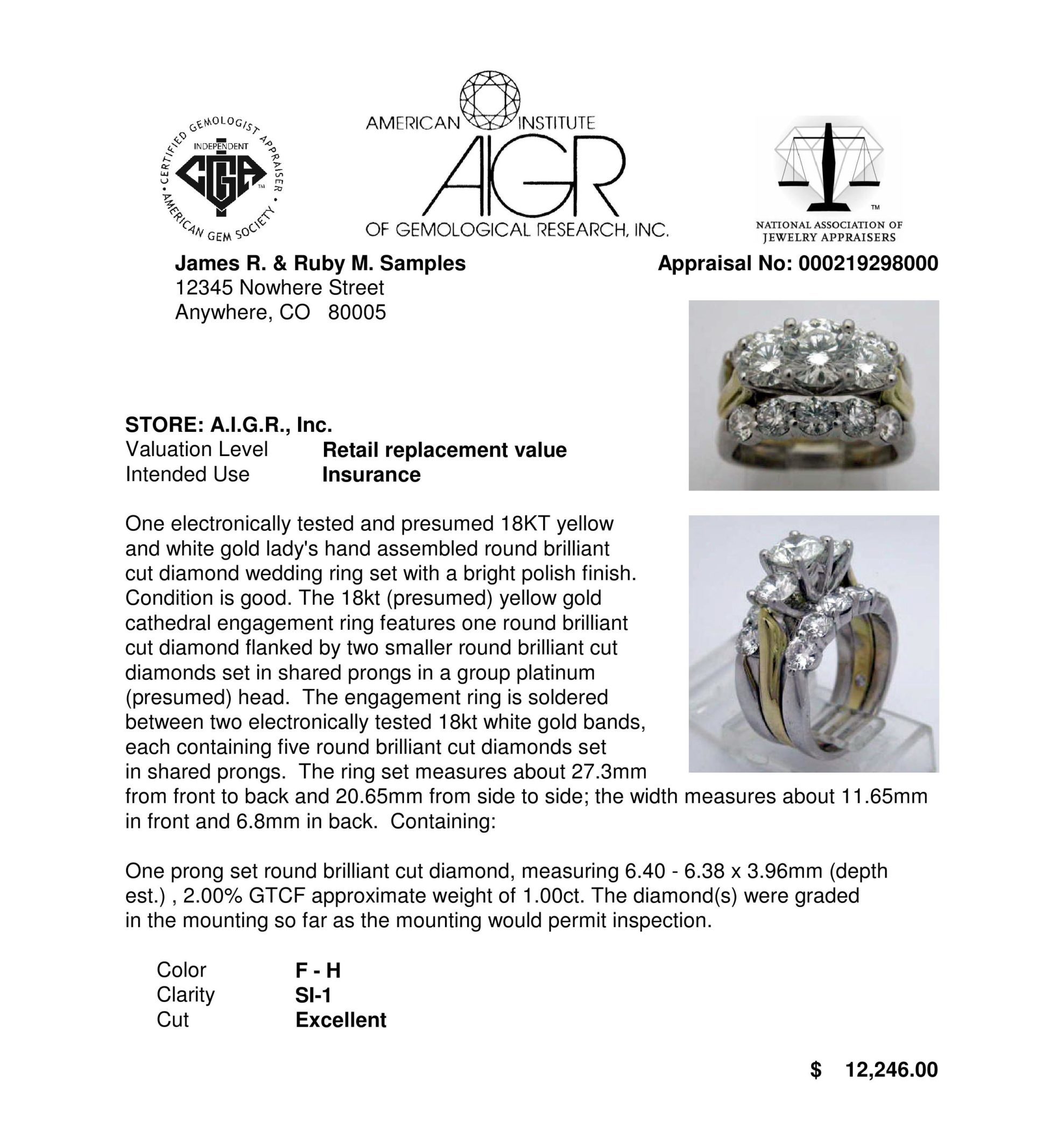 Jewelry Appraisals American Institute of Gemological Research Inc